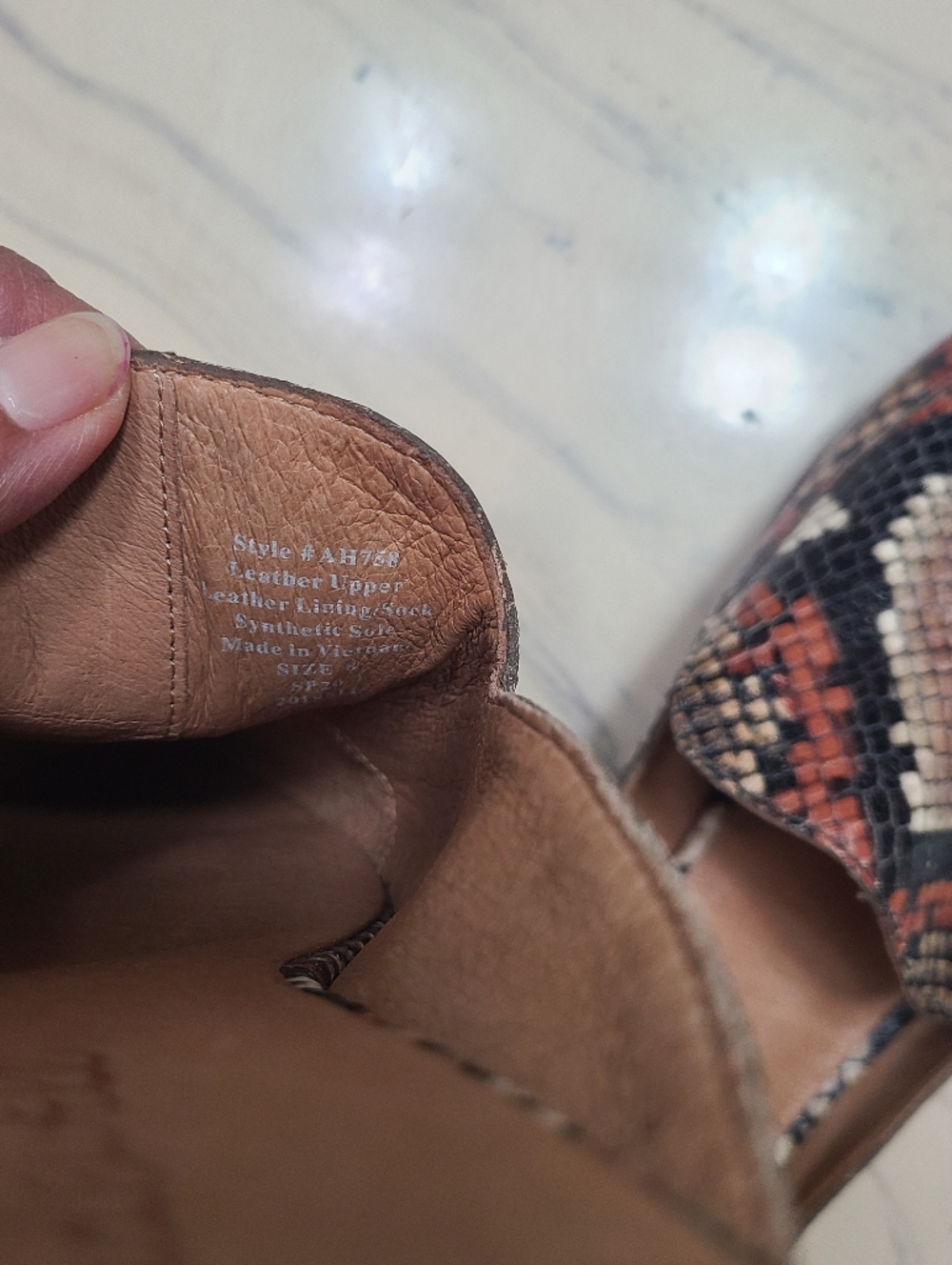 Madewell The Frances Women's Trendy Stylish Loafer Mule Snake Pattern Sz 7.5 - Picture 10 of 12